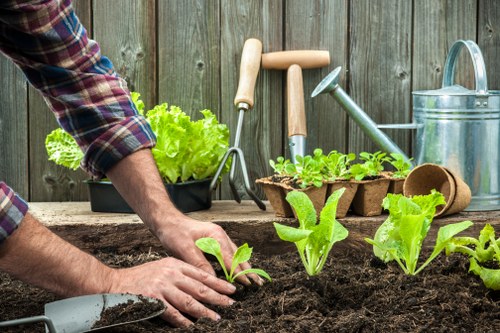Local gardeners working in a Blackfen garden